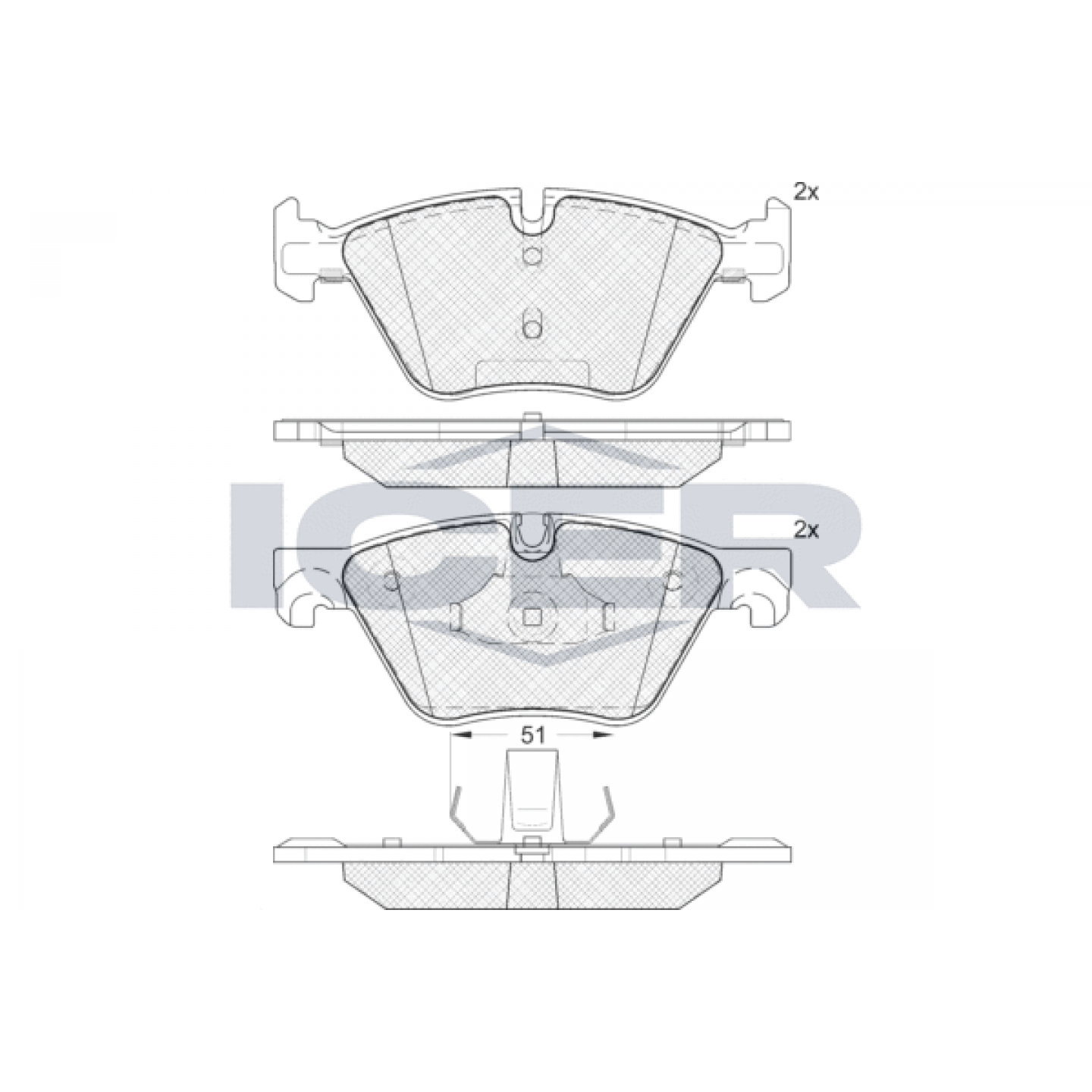 FREN BALATASI ÖN 5 SERİE 520D-520I- 525XDRİVE F10-F18    (2009>2016) 5 SERİE F11 (2010>2016)