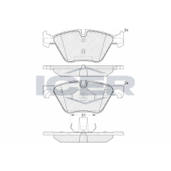 FREN BALATASI ÖN 5 SERİE 520D-520I- 525XDRİVE F10-F18    (2009>2016) 5 SERİE F11 (2010>2016)